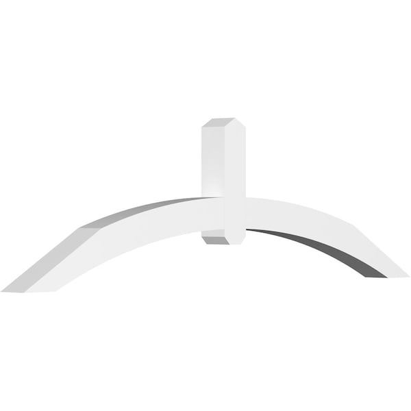 Ekena Millwork Archdale Architectural Grade PVC Gable Bracket, 72"W x 21"H x 4"D x 4"F, 7/12 Pitch GBP072X21X0404ARC00 - main